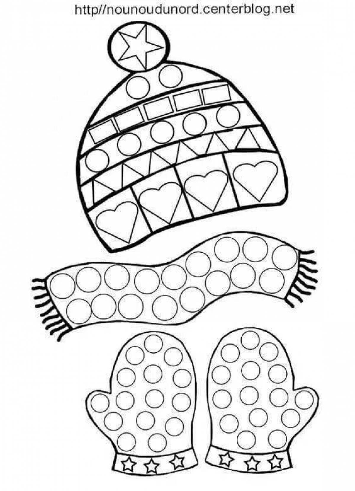 Great hat coloring book for 2-3 year olds