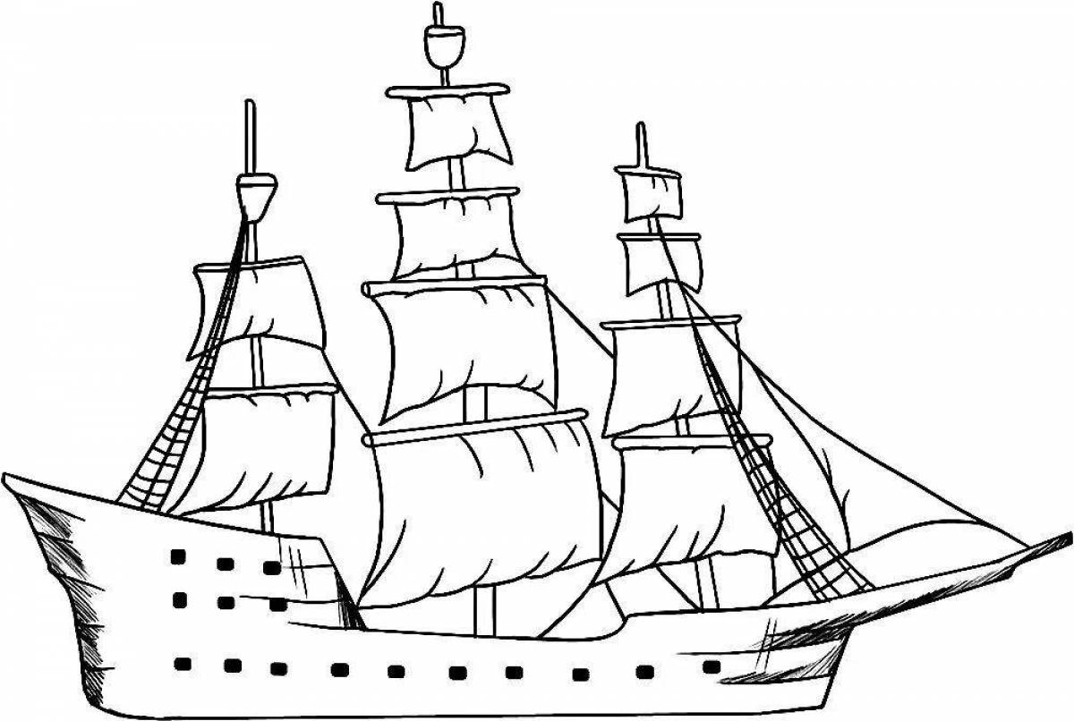 A fun ship coloring book for 5-6 year olds