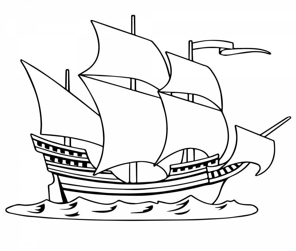 Fantastic ship coloring book for 5-6 year olds