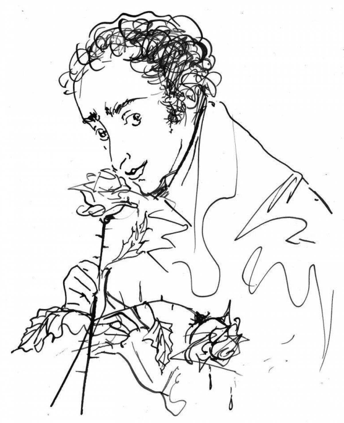 Photo Color luxury Pushkin coloring book