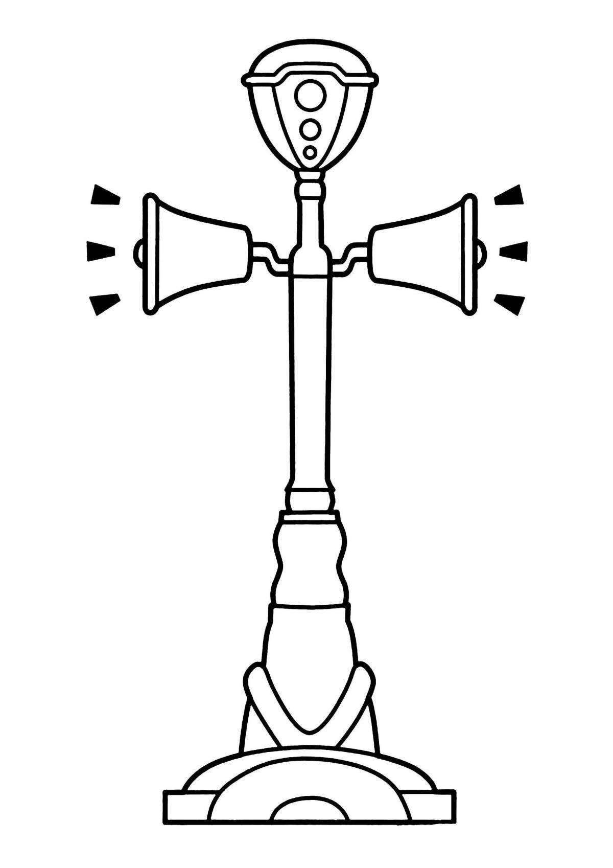 Magic traffic light coloring page