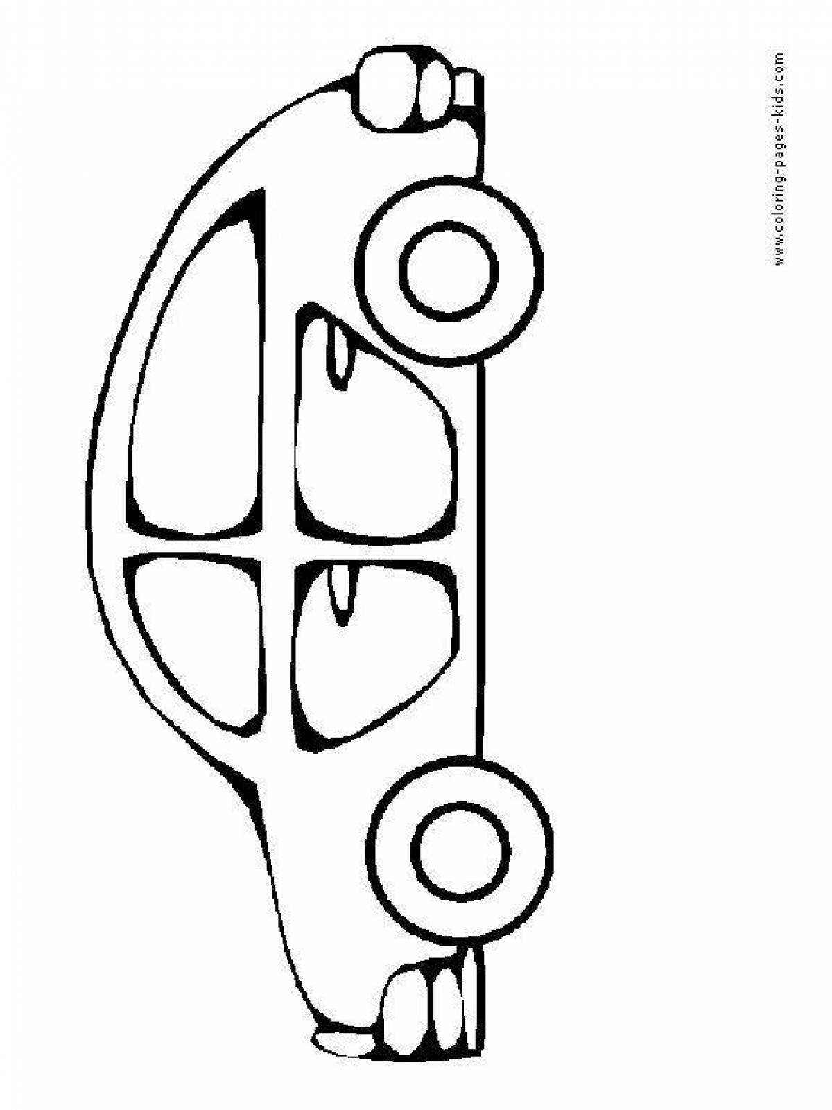 Sparkling traffic light coloring page