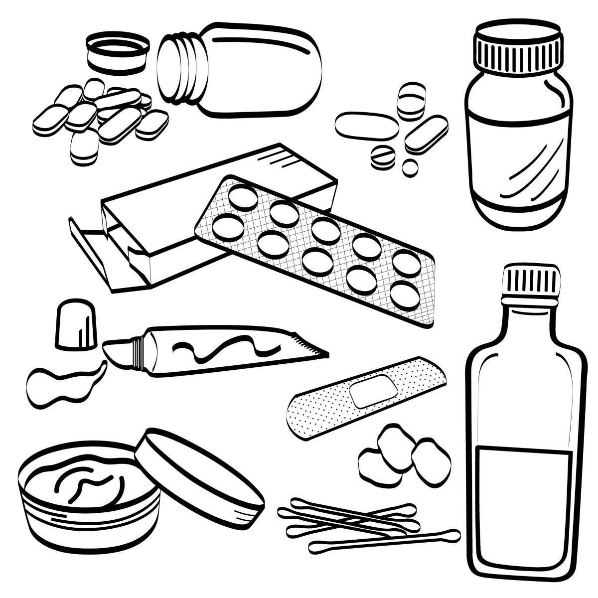 Innovative drugs coloring page