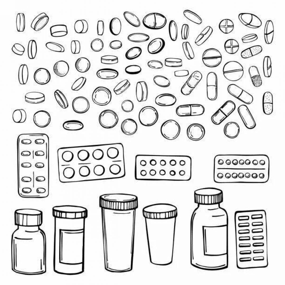 Smart drugs coloring page