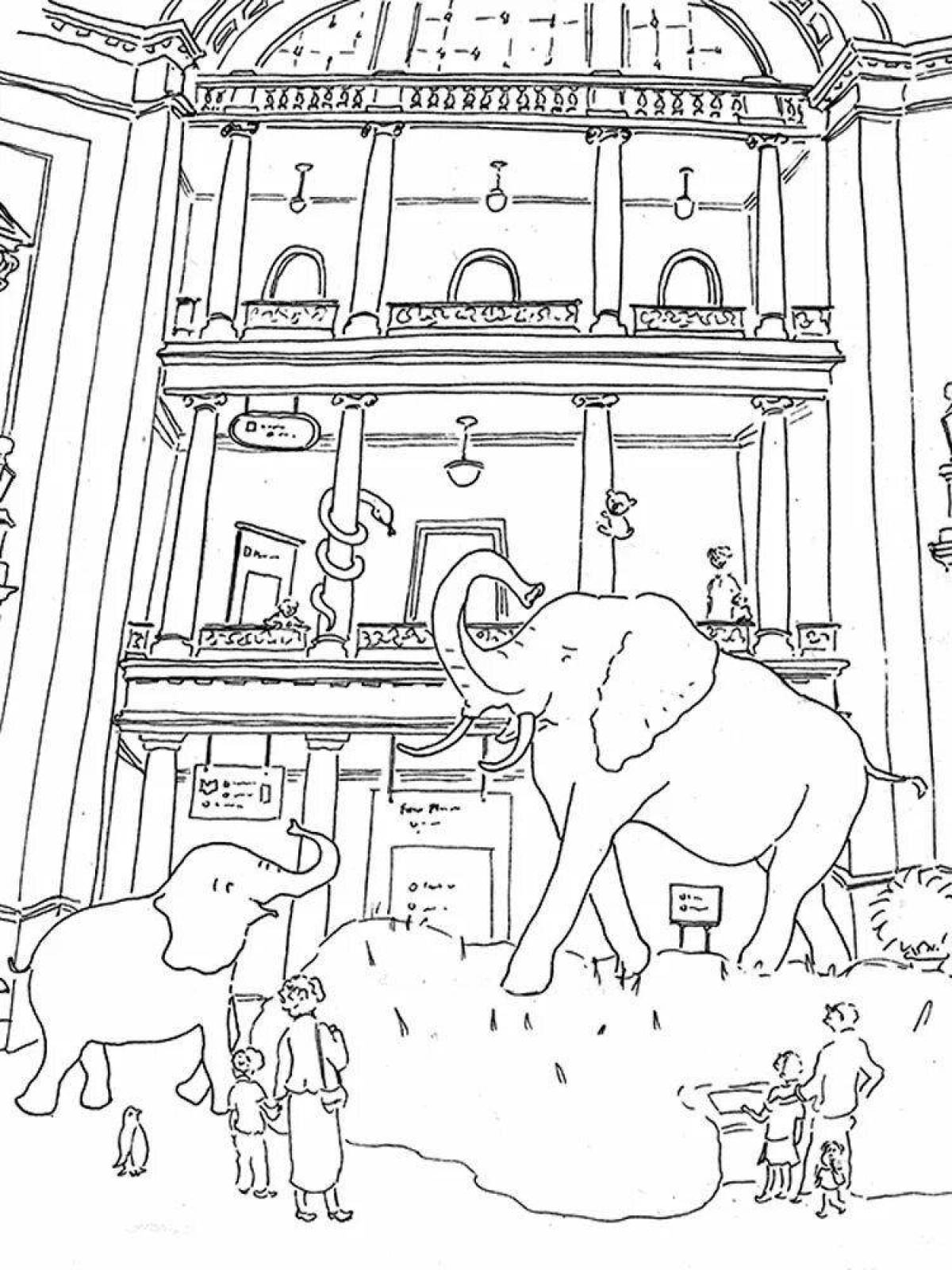 Dazzling museum coloring pages