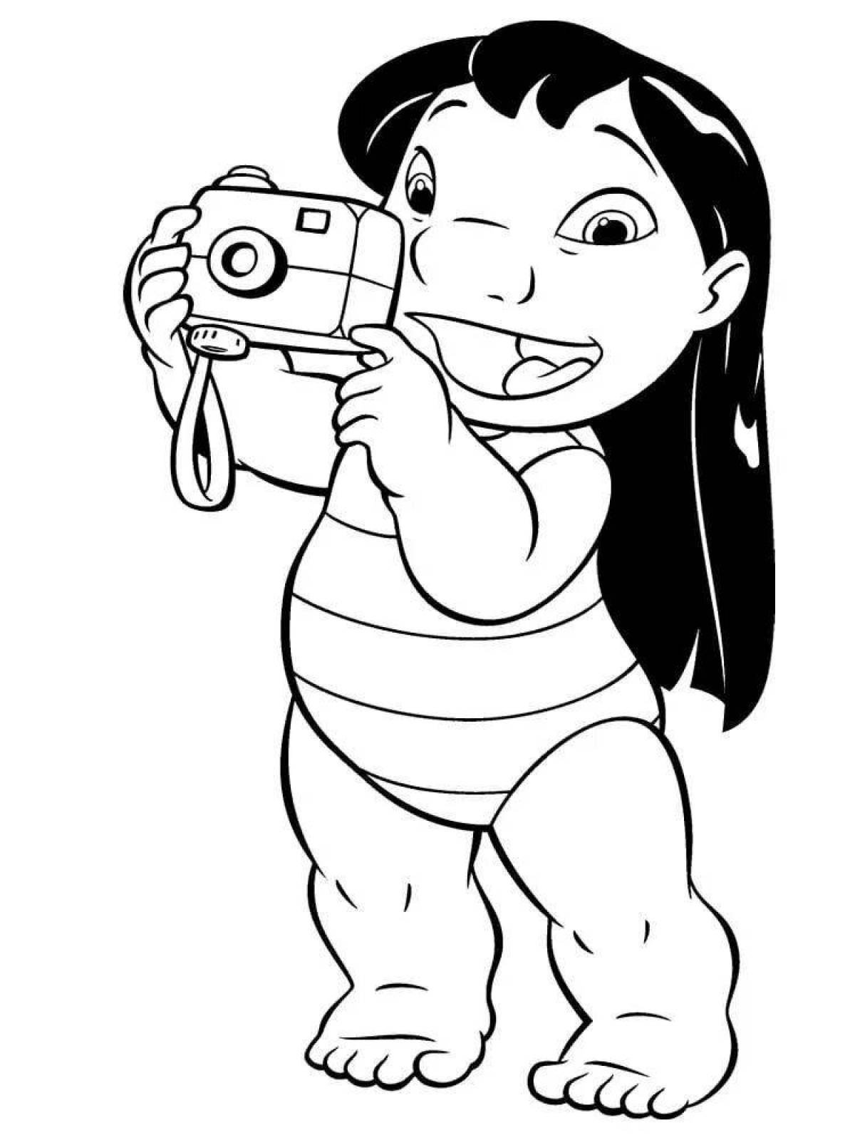 Awesome lily coloring page