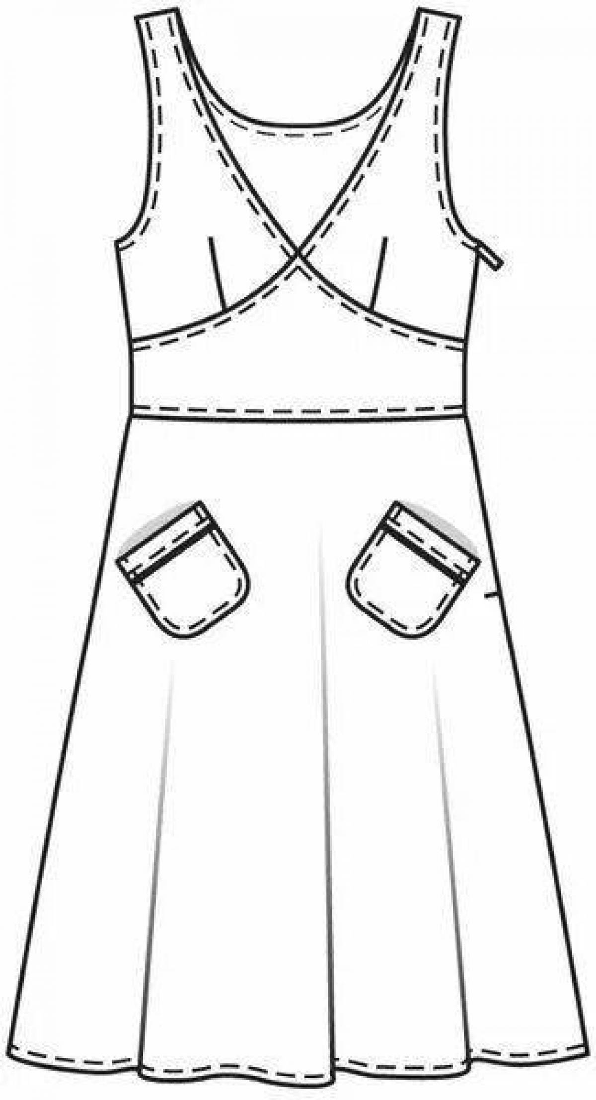 Blooming sundress coloring page