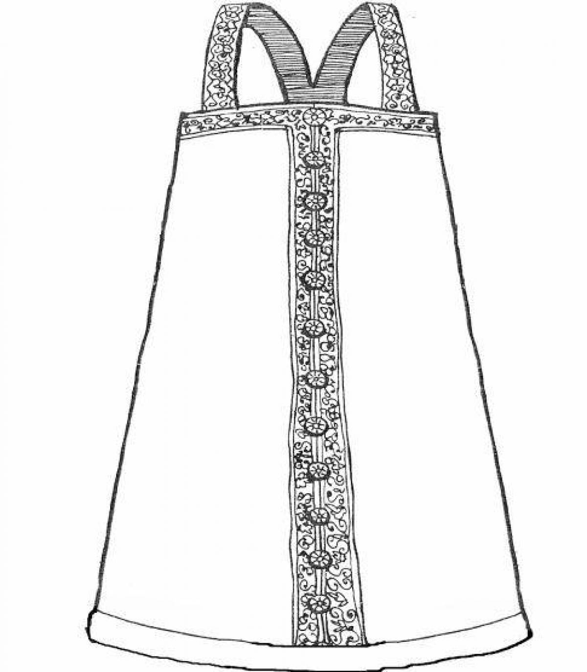 Coloring page exquisite sundress