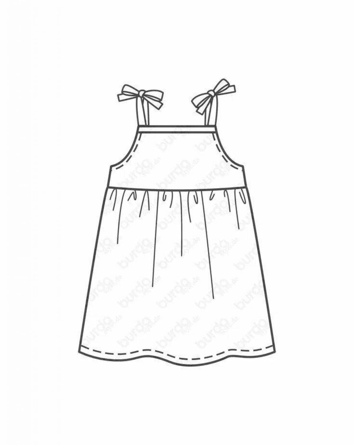 Coloring page charming sundress
