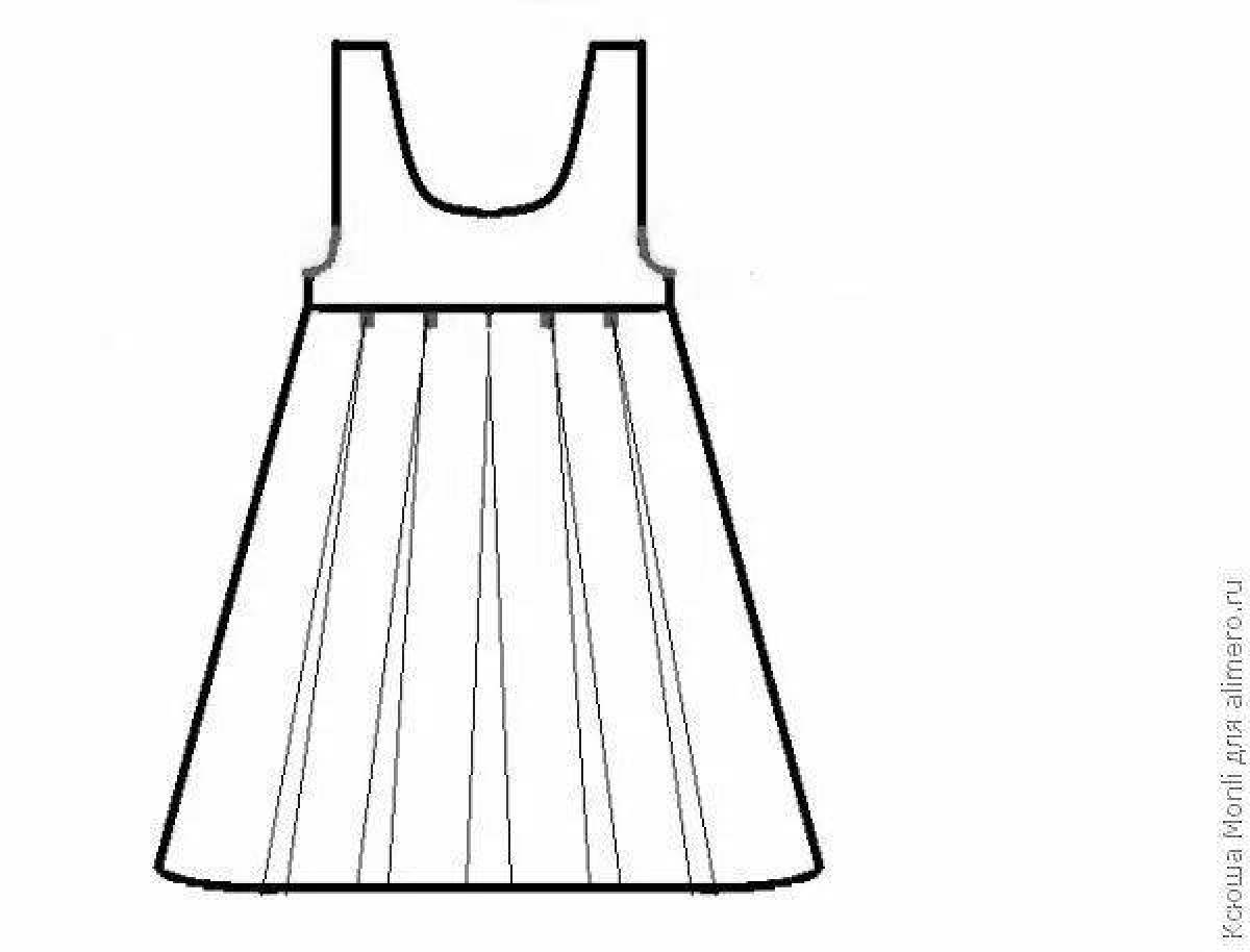 Fancy sundress coloring page