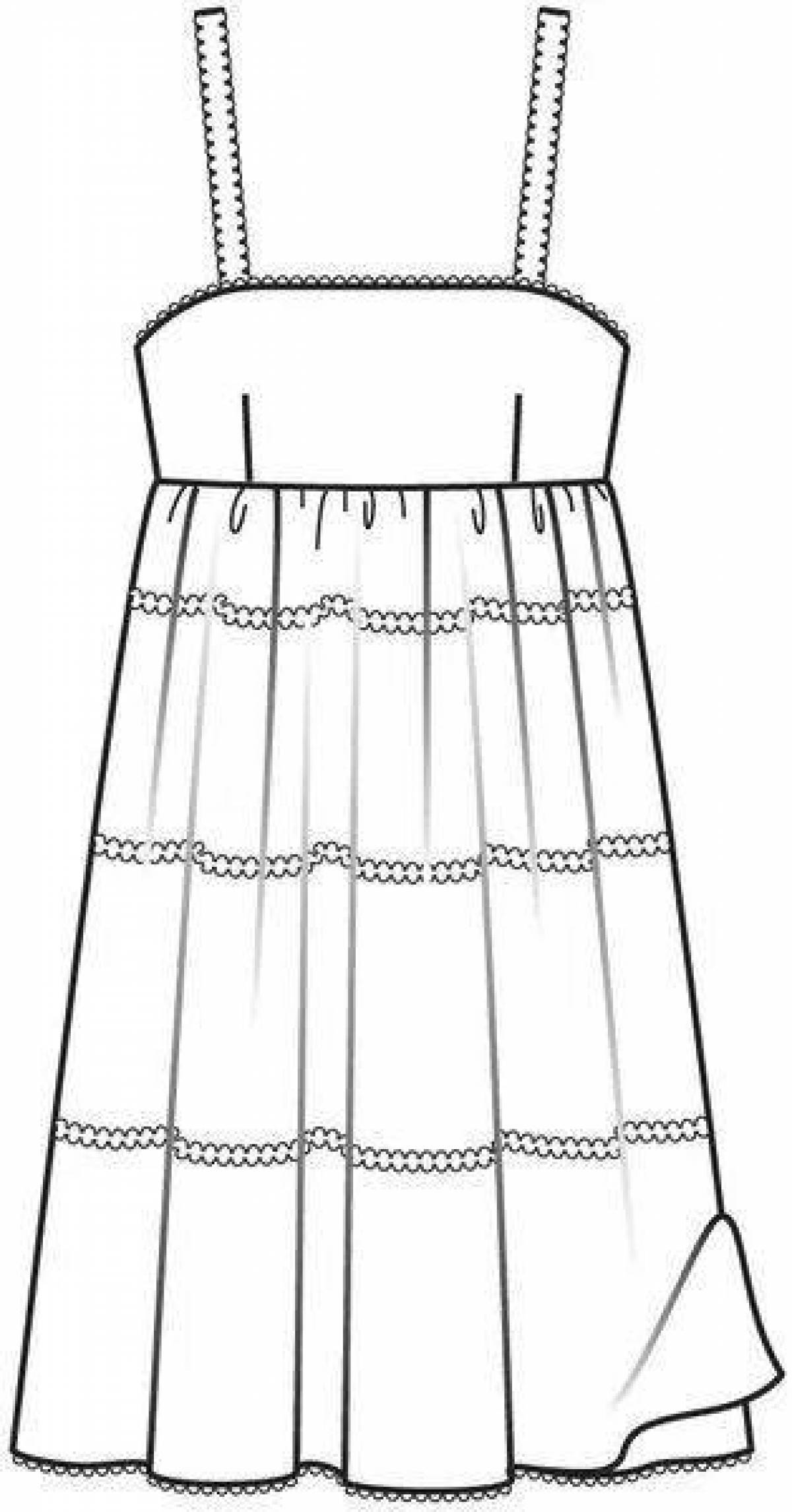 Flowy sundress coloring page