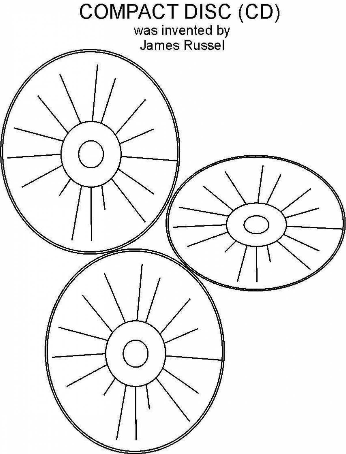 Dazzling Disc Coloring Page