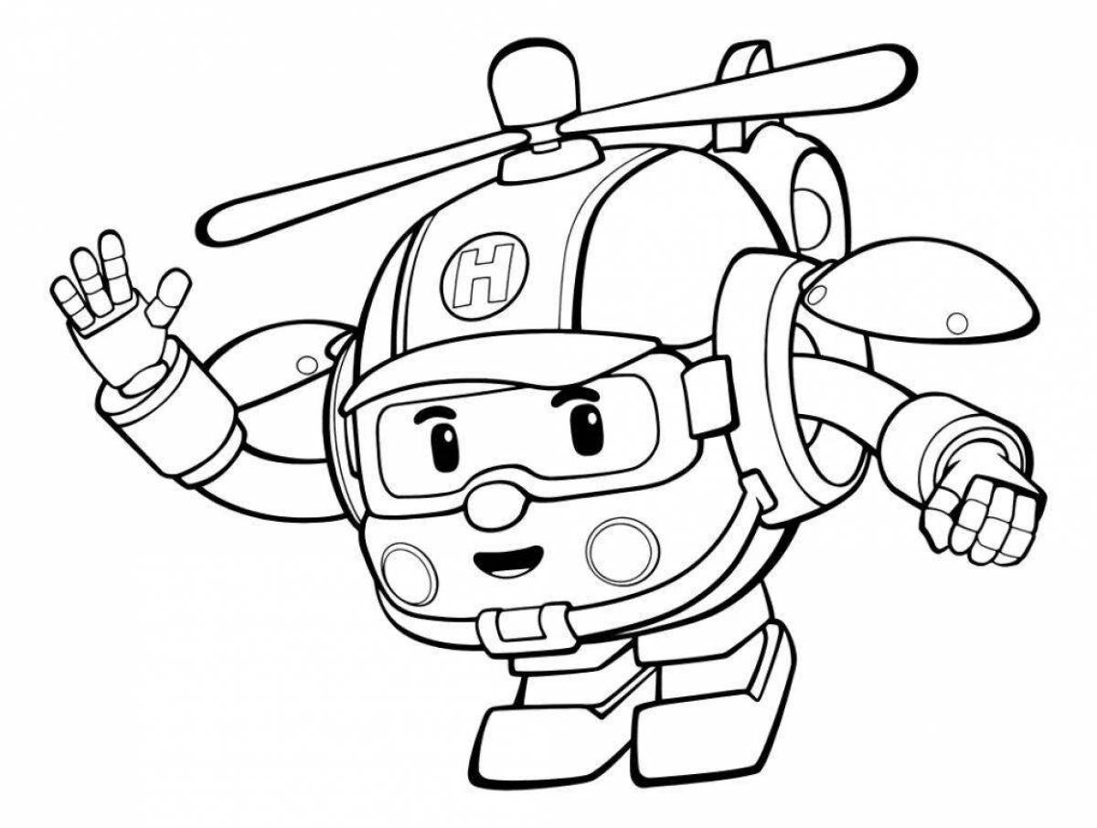 Happy Rescuers coloring page