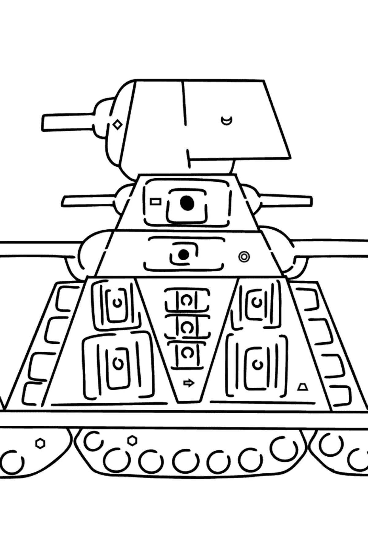 Exquisite tank coloring page