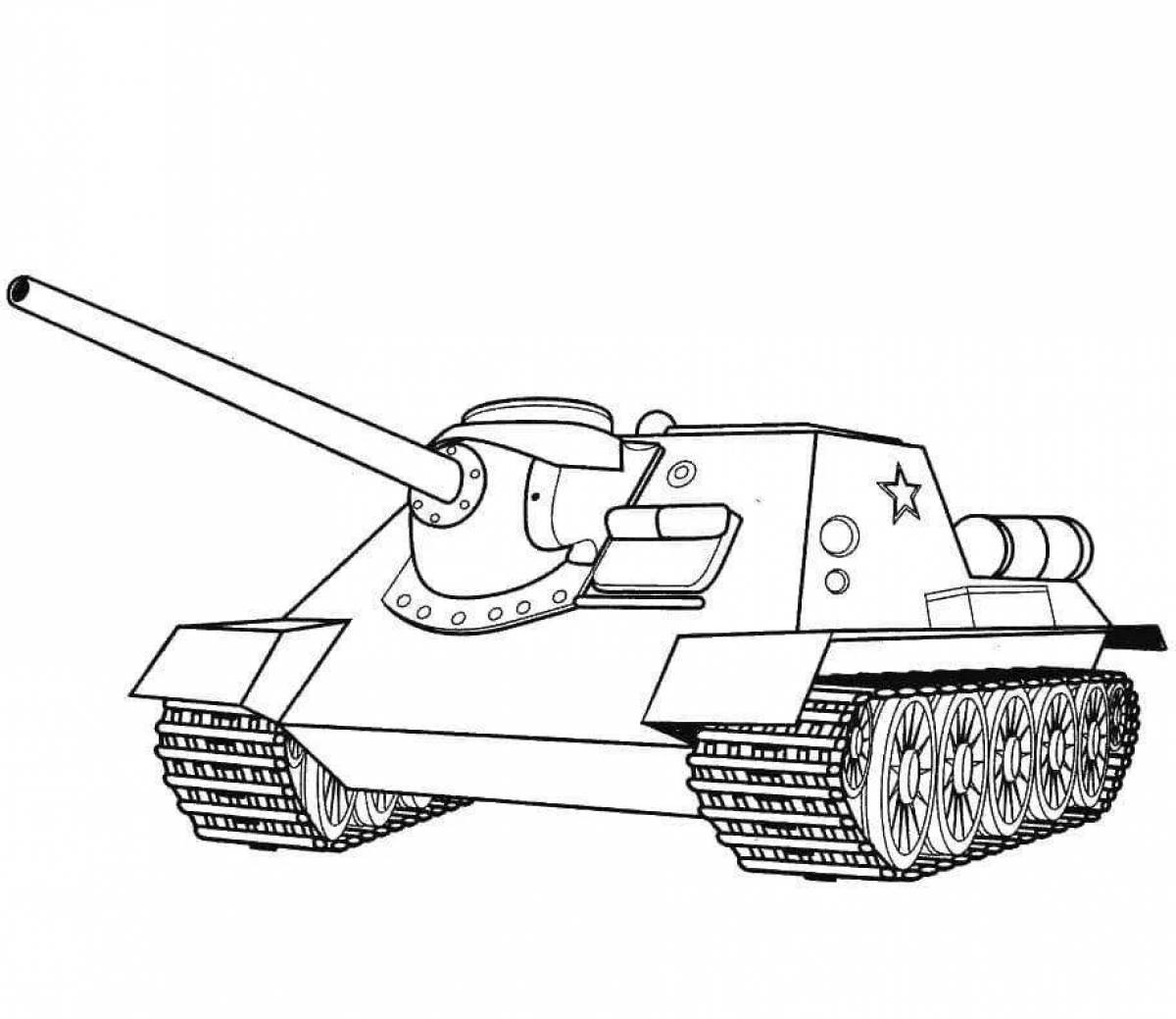 Flawless tank coloring page