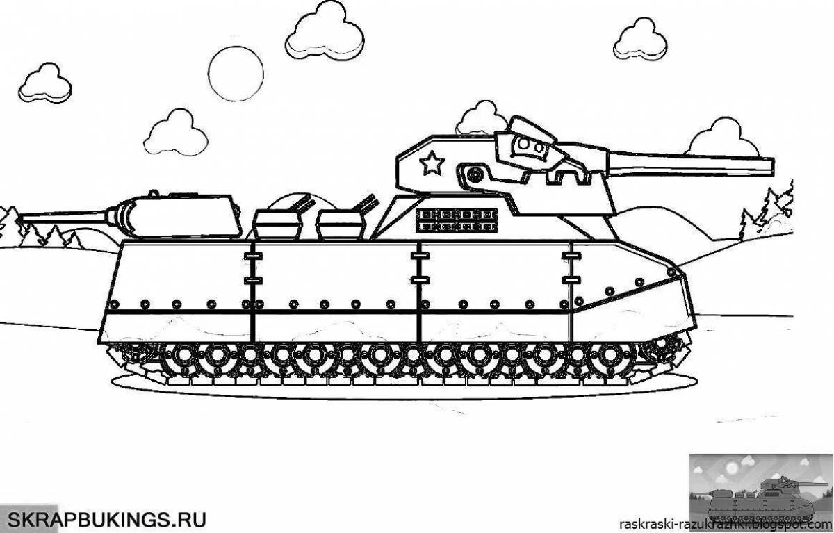 Superior tank coloring page