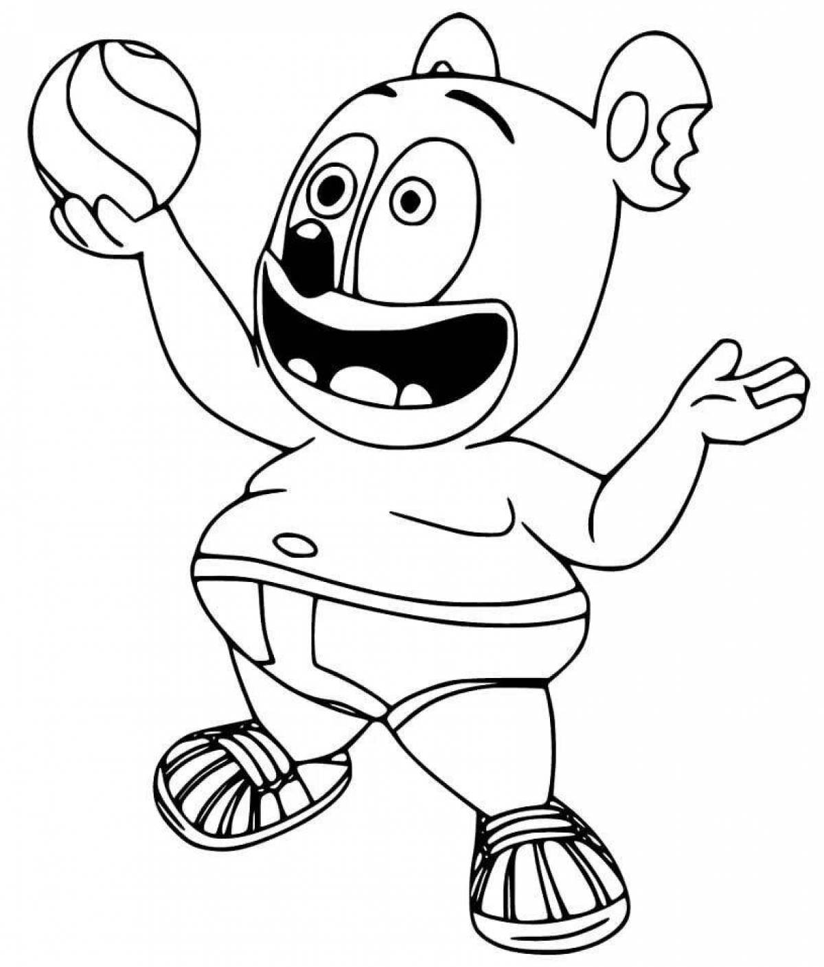 Animated humber coloring page