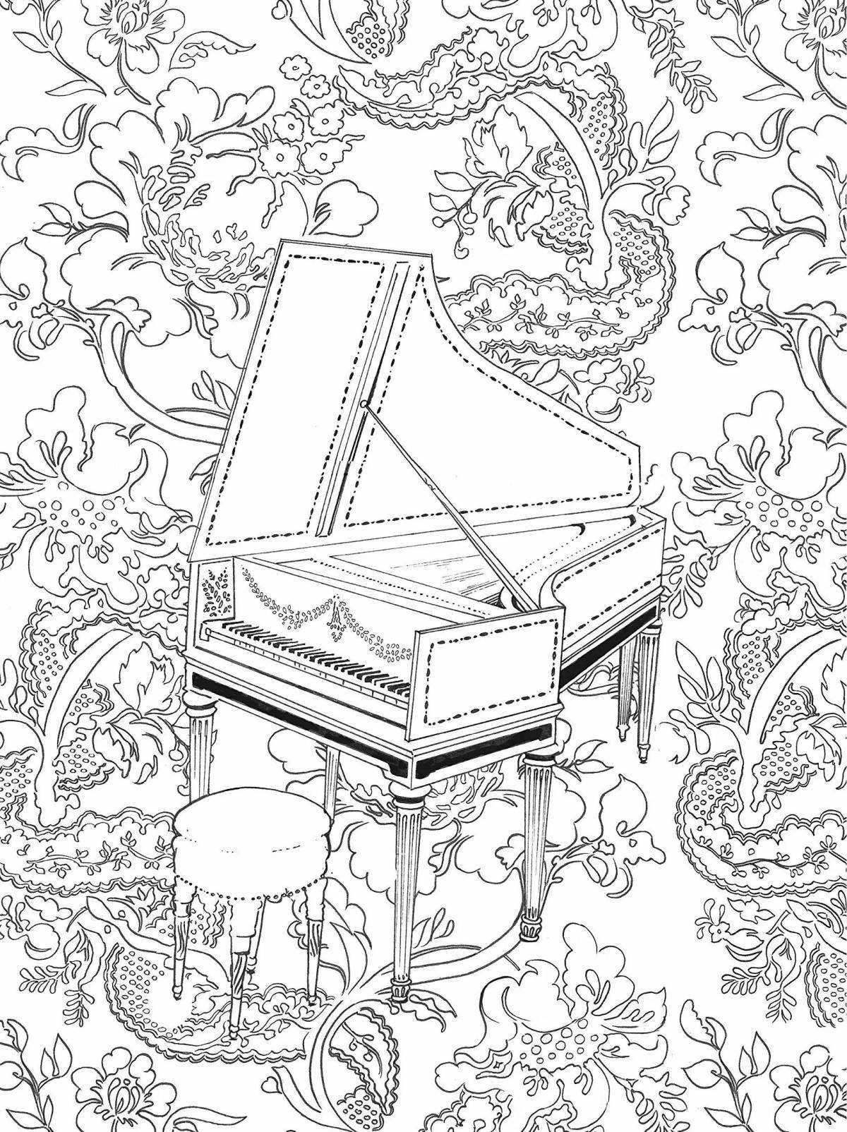 Charming musical coloring book