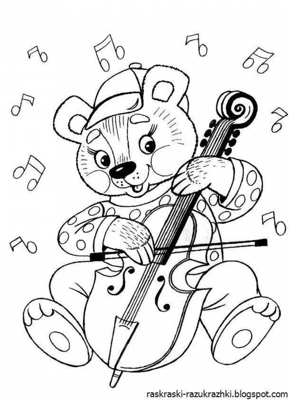 Color-fantastic music coloring page