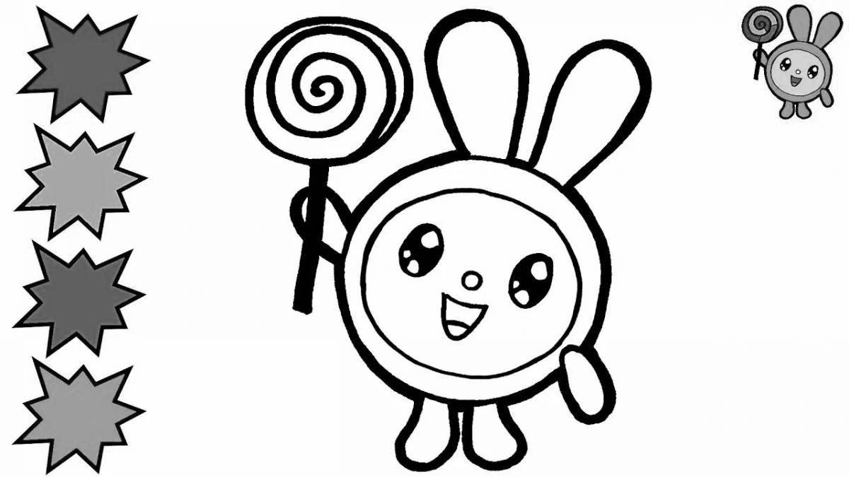 Glowing baby bell coloring page