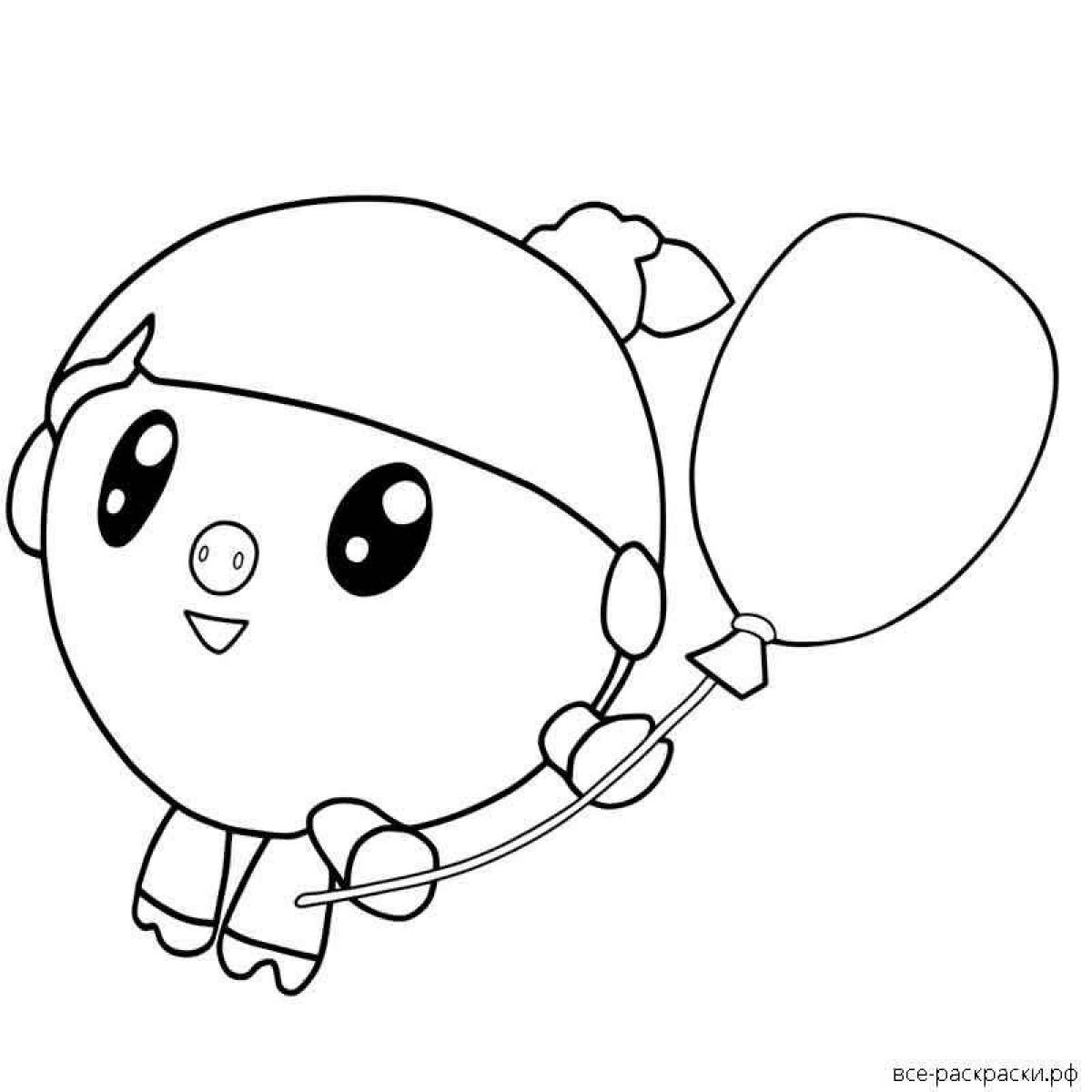 Coloring book cute bell for little kids
