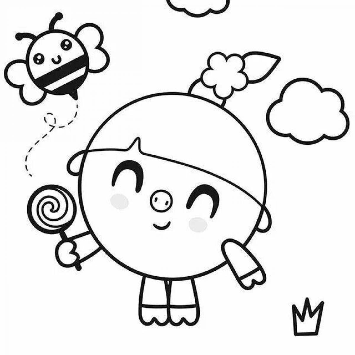 Cute baby bell coloring book