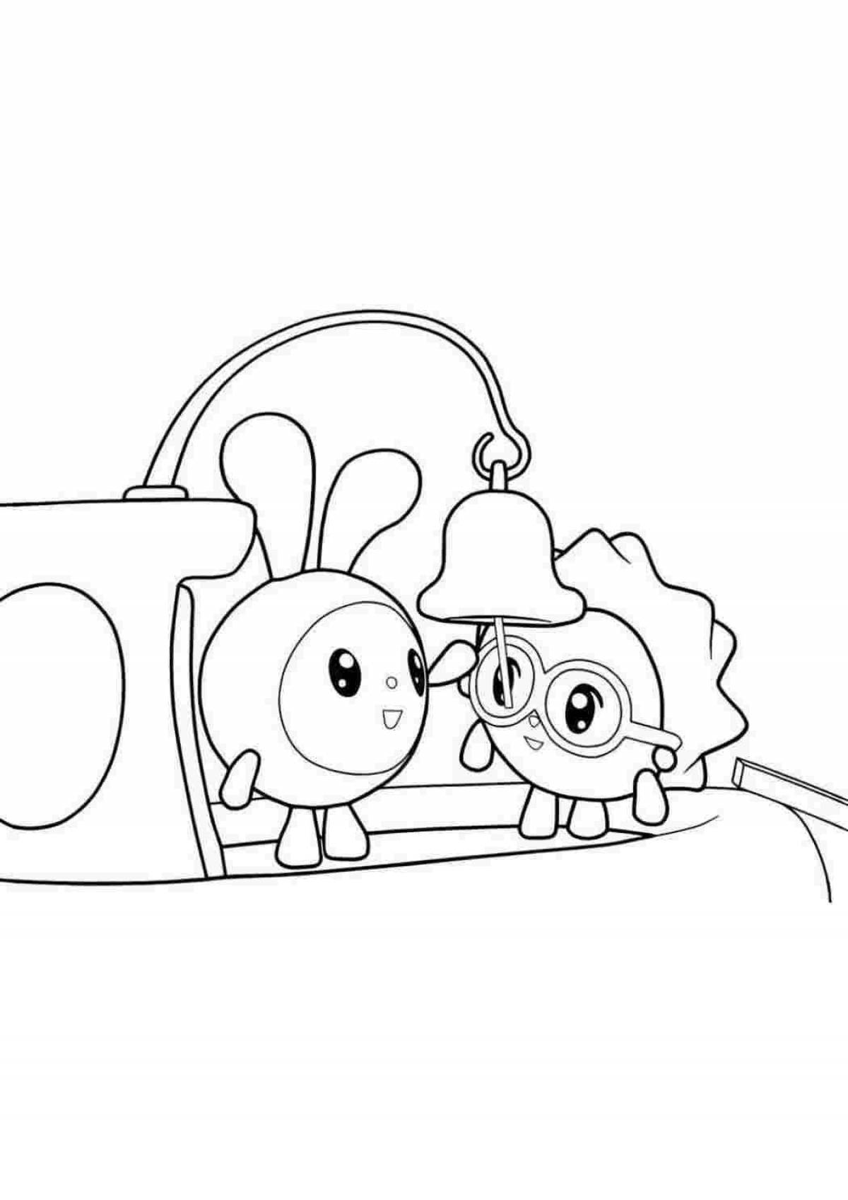 Animated bell coloring page for little kids