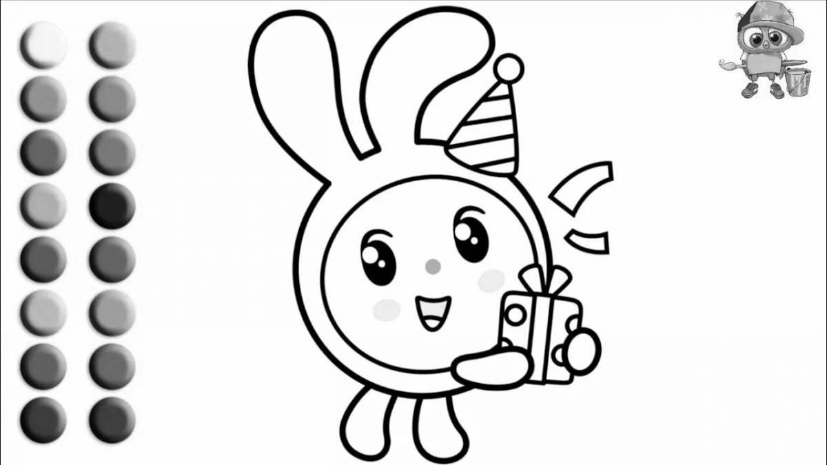 Coloring book jubilant bell for little kids