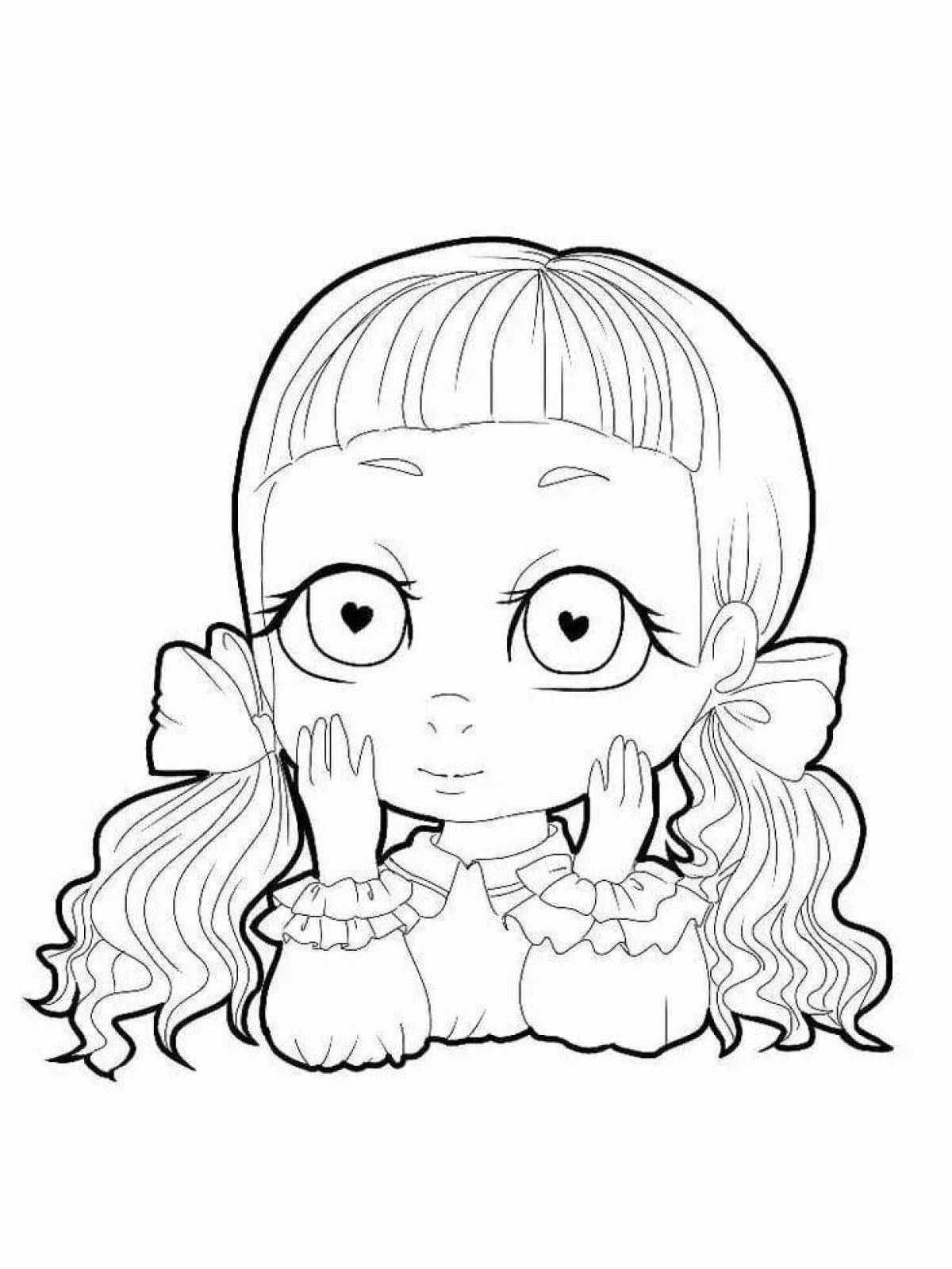 Melanie martinez colorful coloring page
