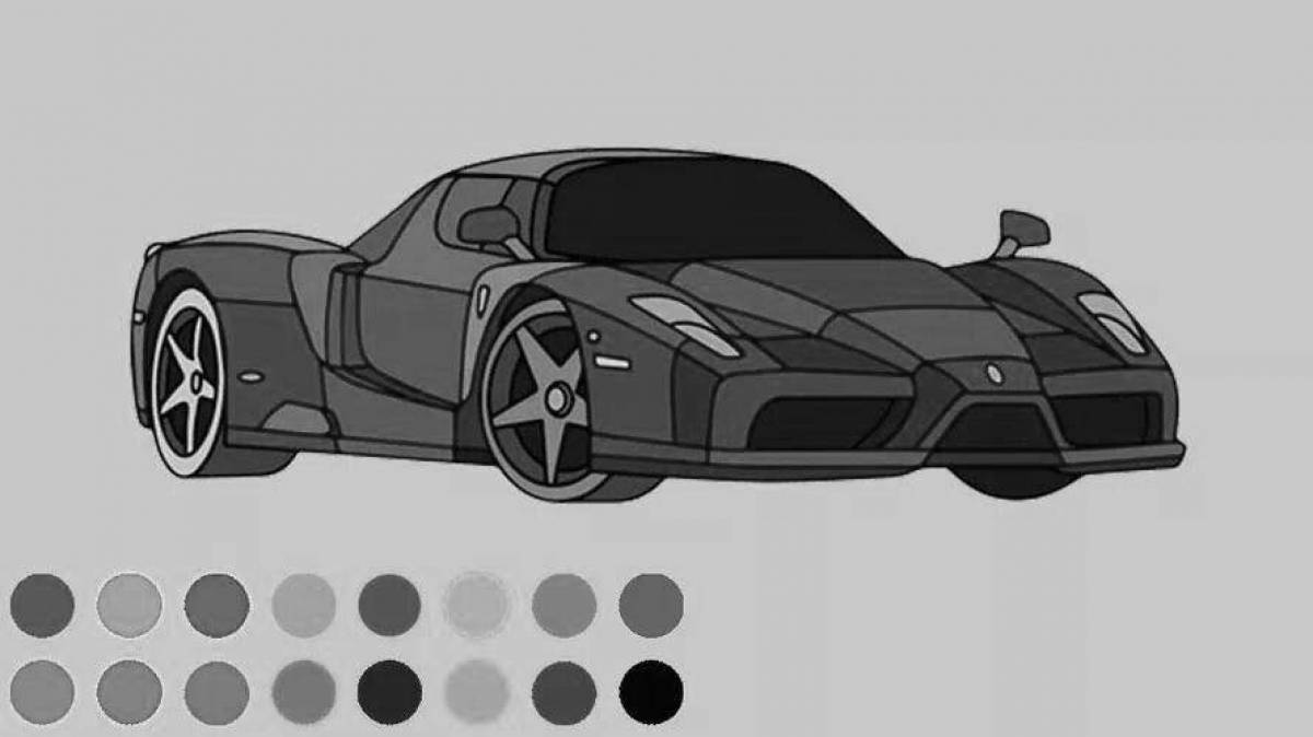 Car games coloring page