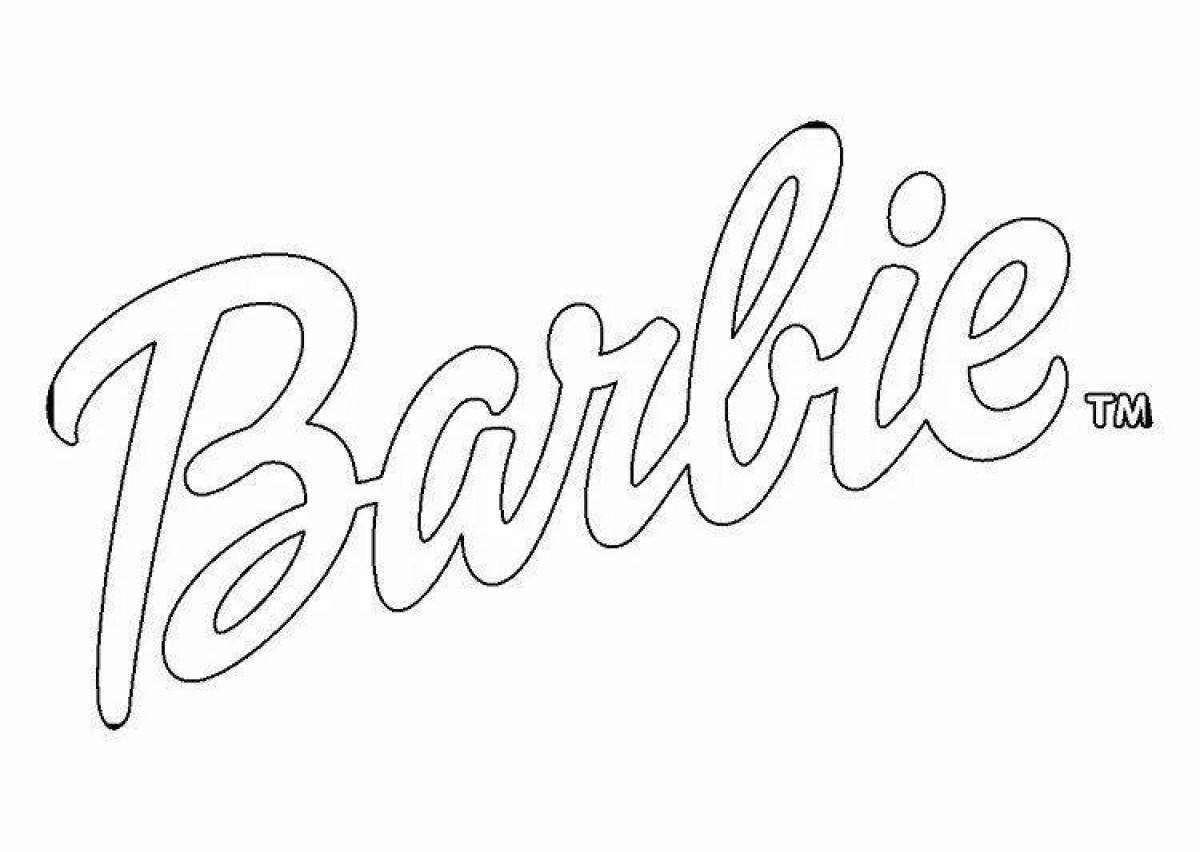 Надпись Барби раскраска