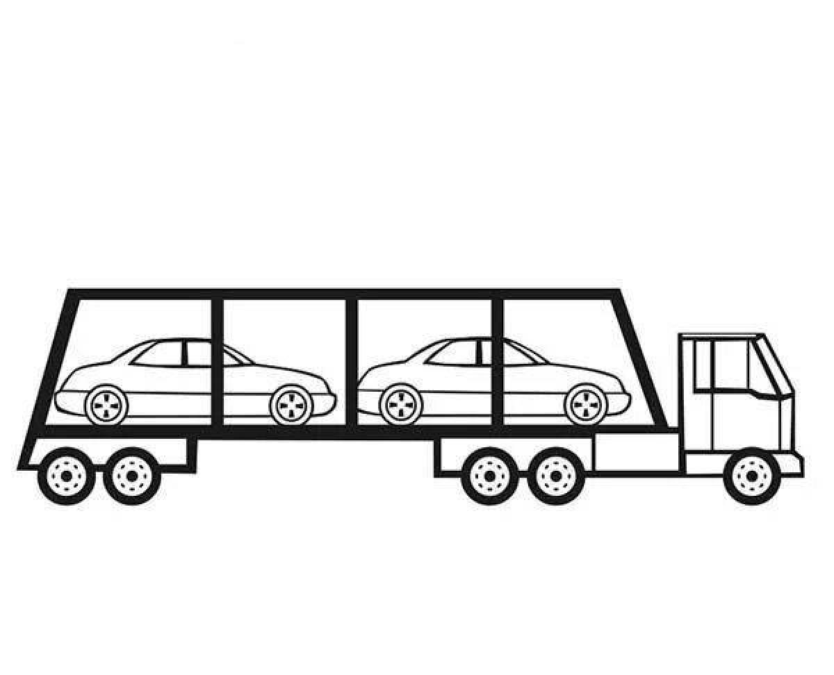 Автомобиль с прицепом рисунок