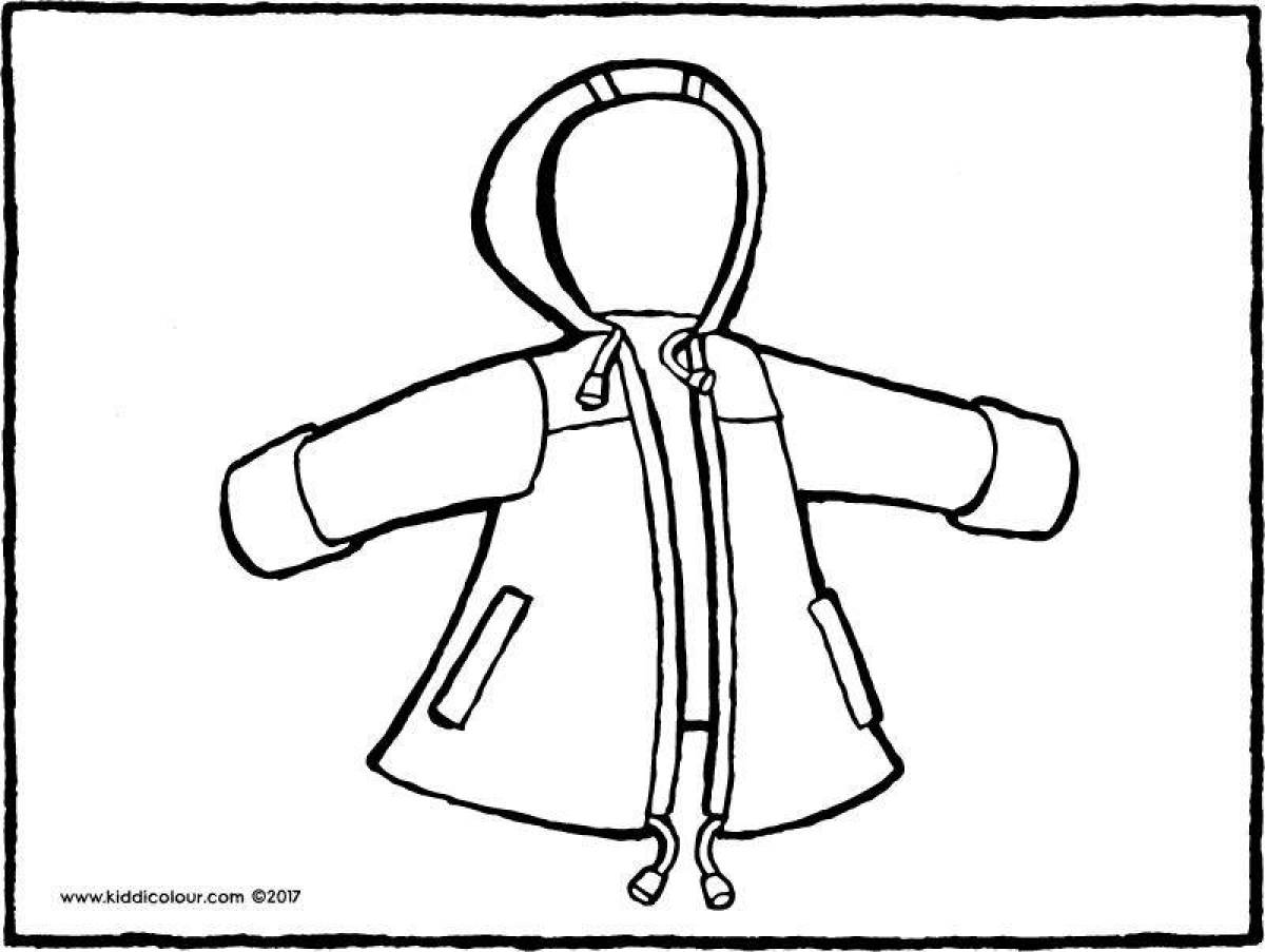 Трафарет пальто для детей