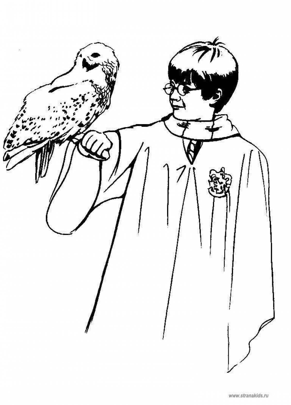 Гарри Поттер раскраска для детей