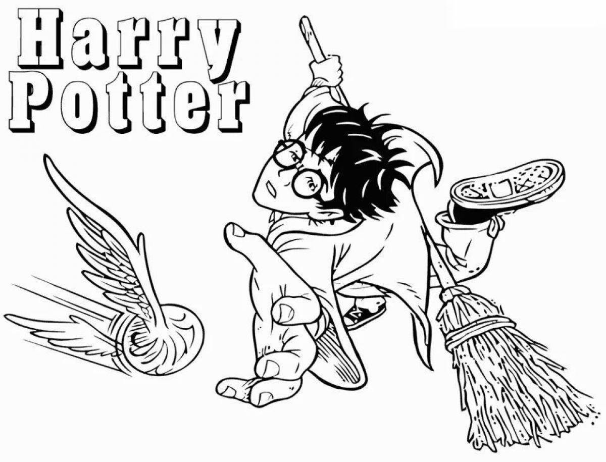 Раскраска Гарри Поттер плакат