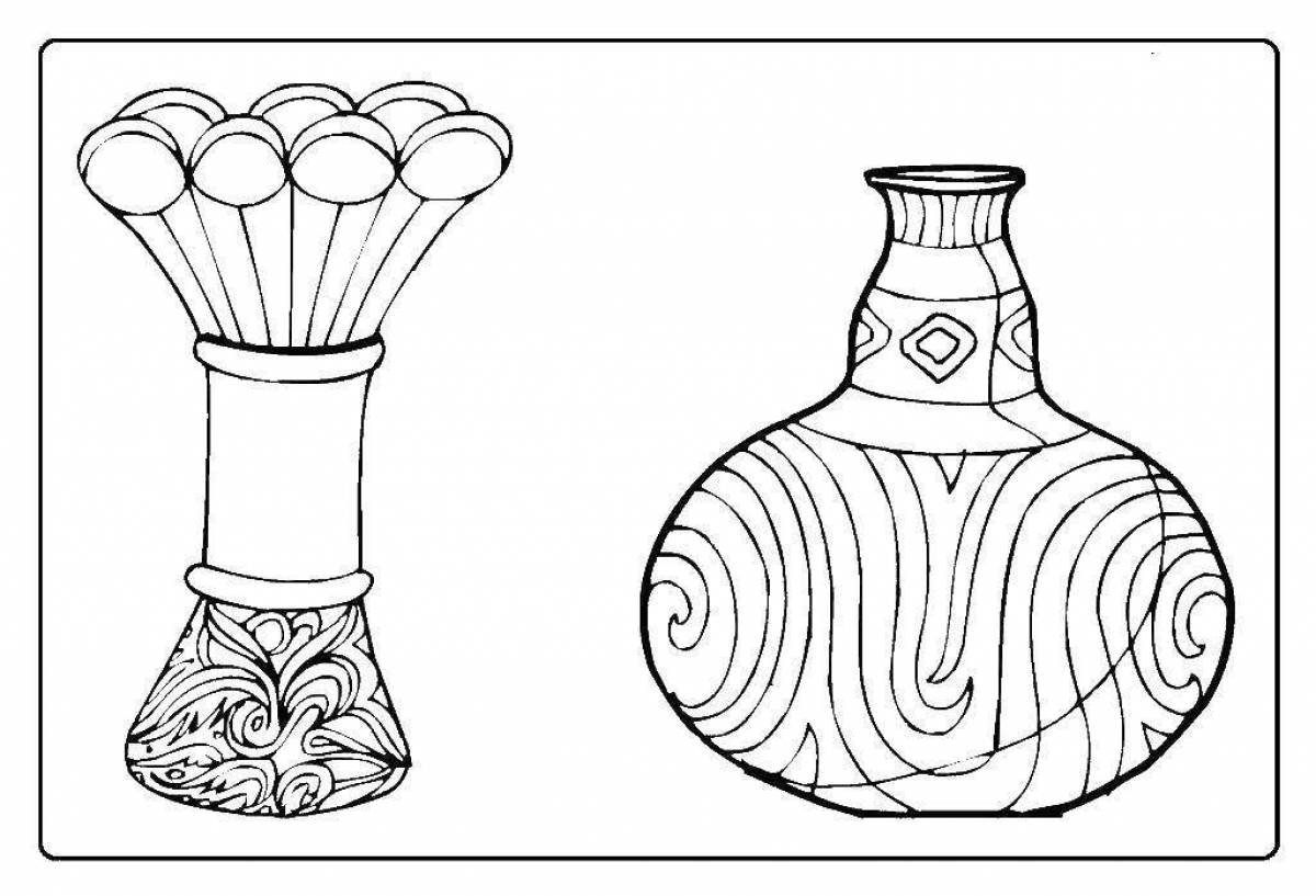 Ваза раскраска для детей. Ваза раскраска. Раскраска вазы. Ваза для раскрашивания детям.