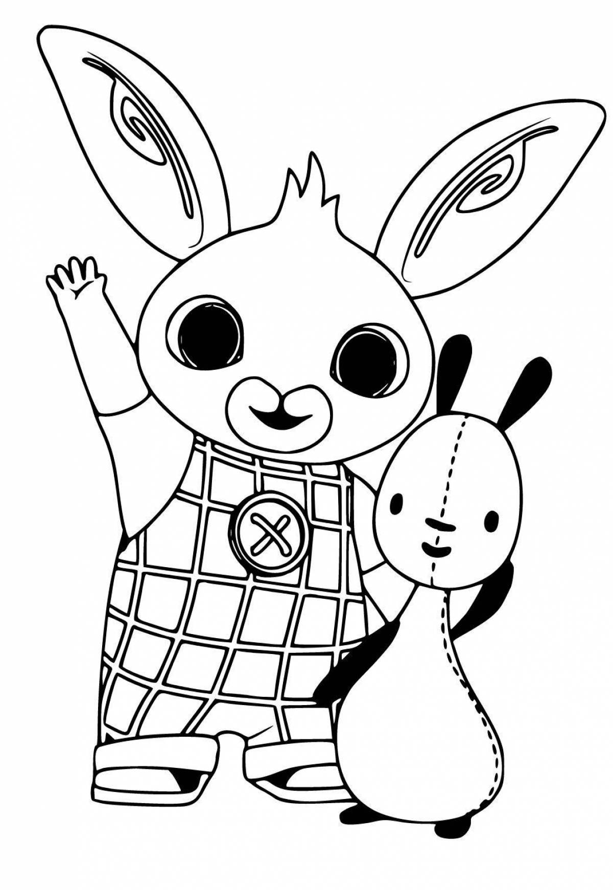 Кролик бобо про. Бинг раскраска. Кролик раскраска. Заяц бинг раскраска. Бинг раскраска для детей.