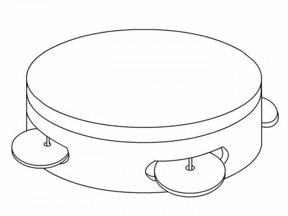 Рисунок бубен музыкальный инструмент