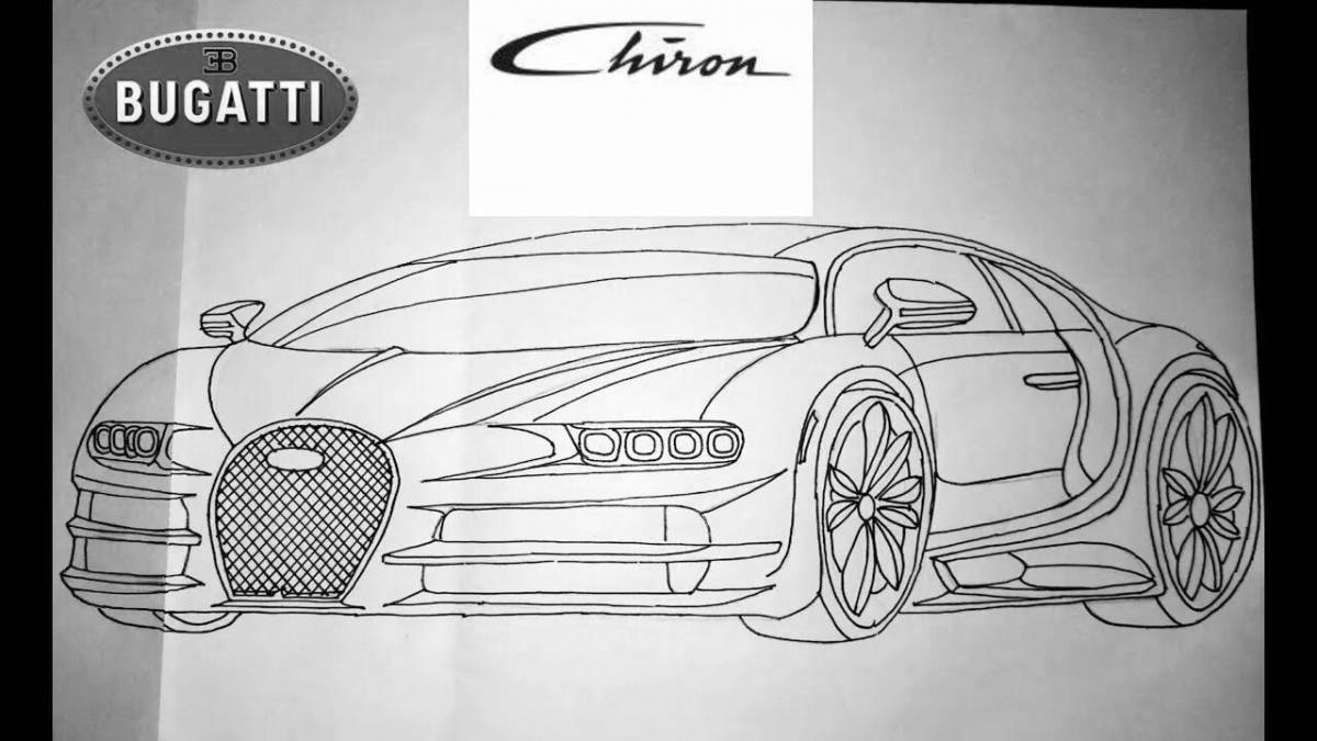 Bugatti chiron рисунок