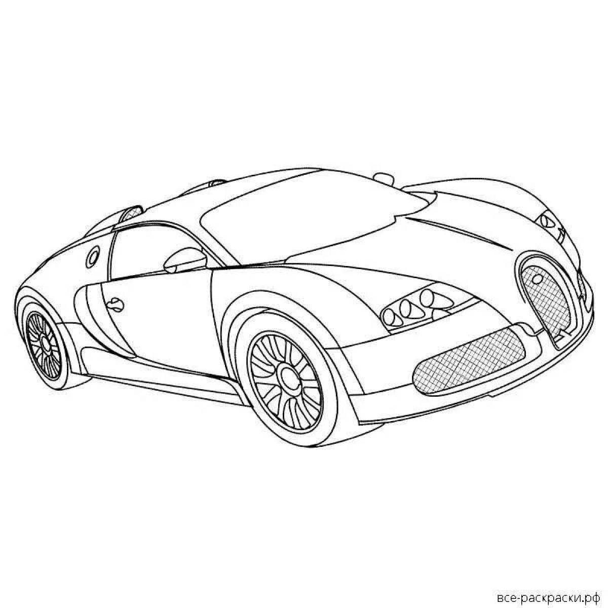 Bugatti chiron coloring pages