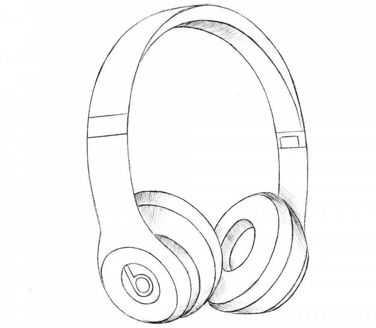 Colouring bright wireless headphones