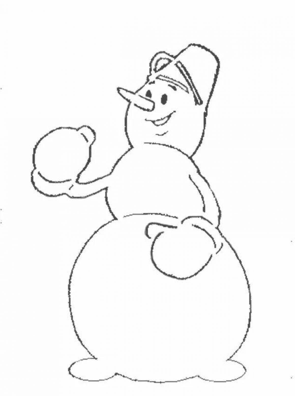 Fancy postman snowman coloring book