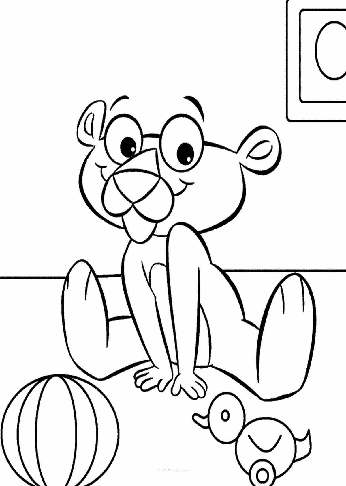 Sweet pink panther coloring page