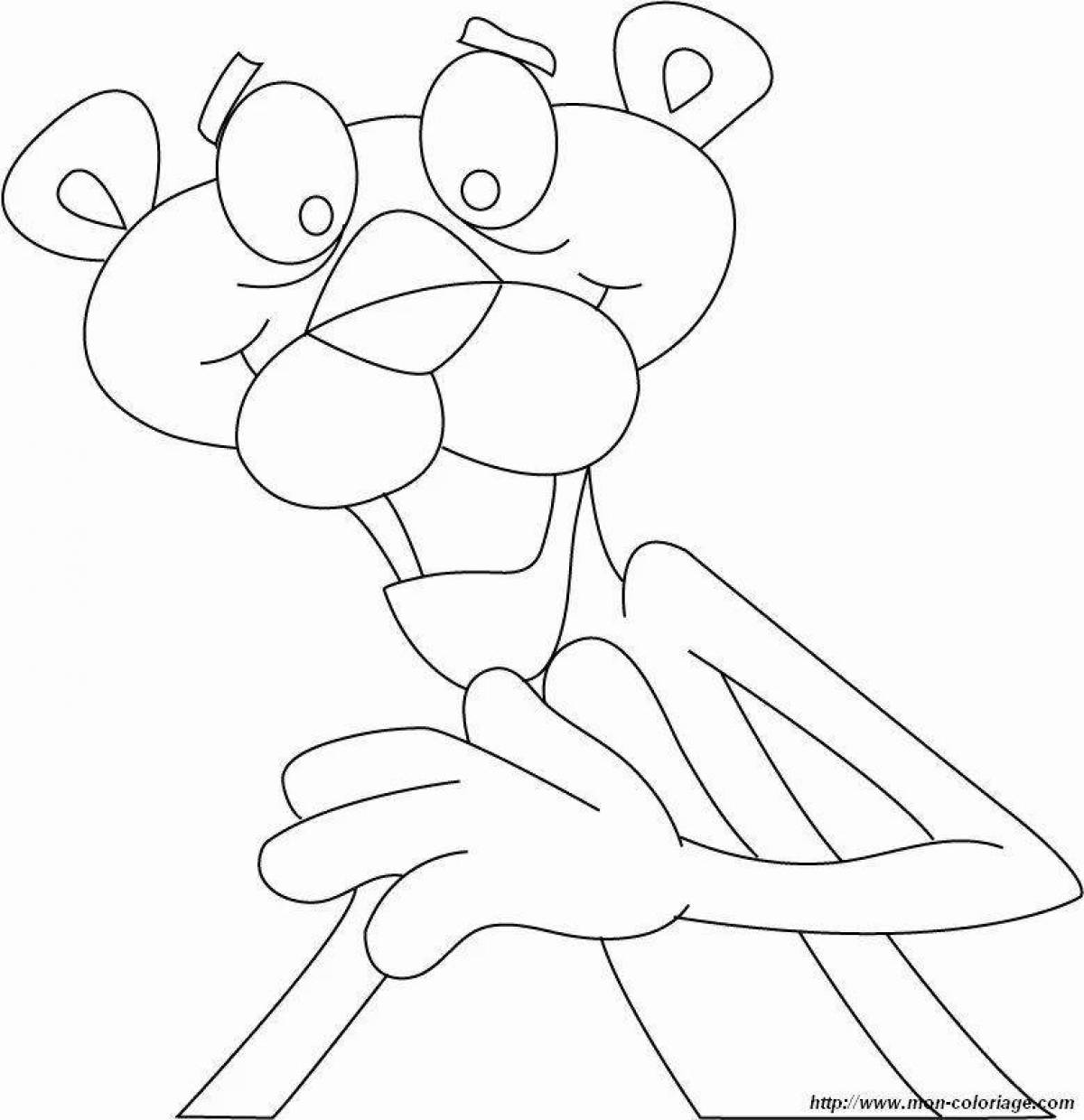 Amazing pink panther coloring page