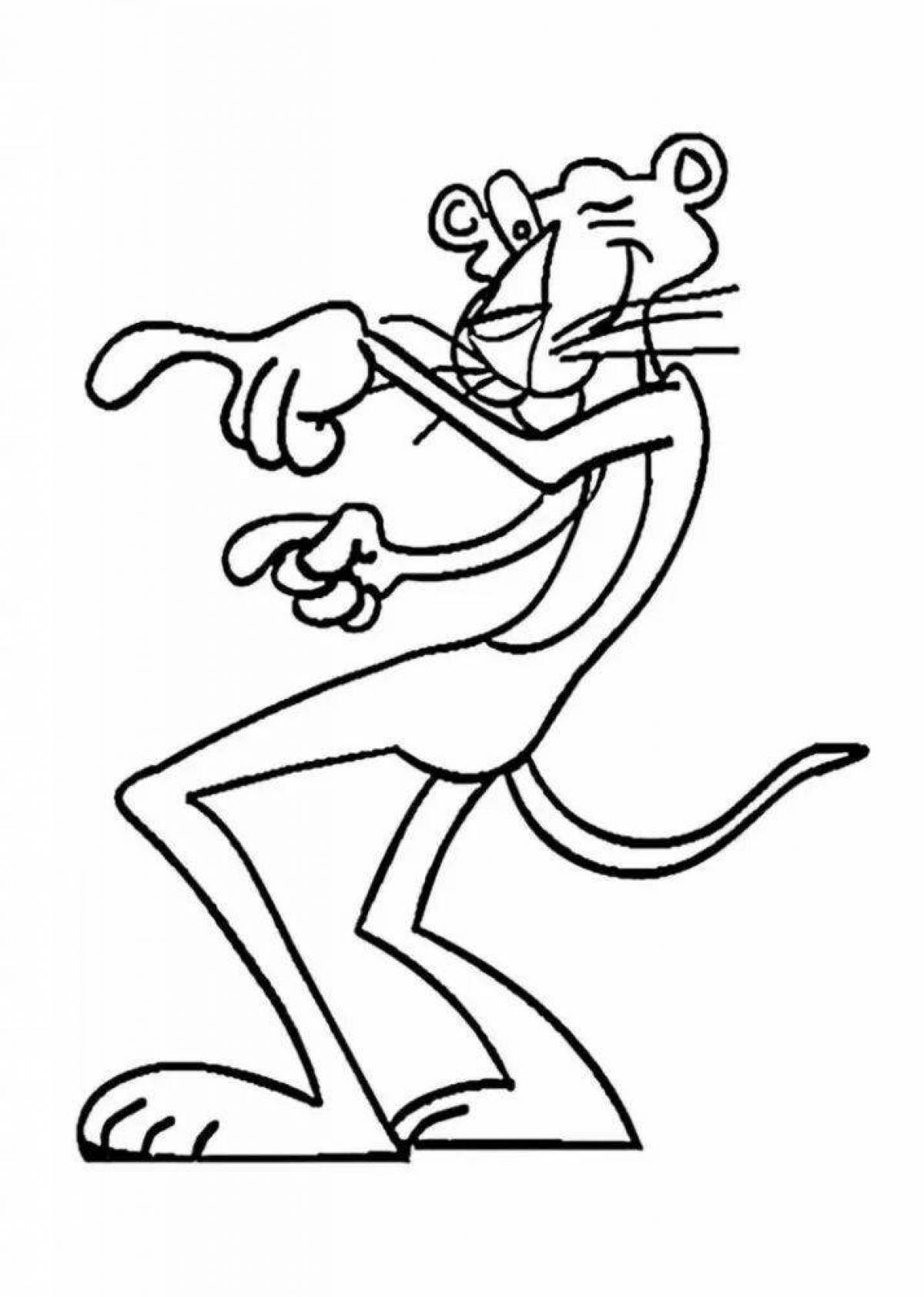 Charming pink panther coloring book