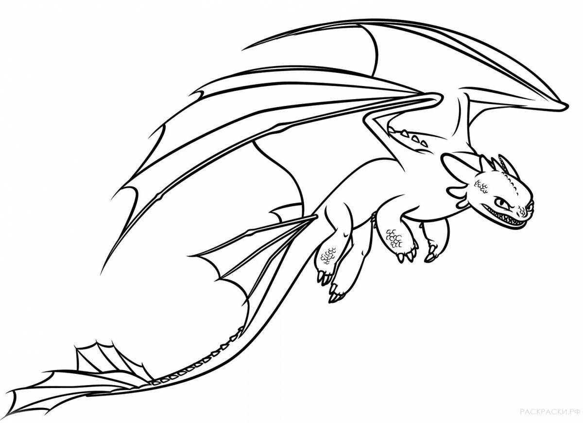 Effective coloring toothless dragon
