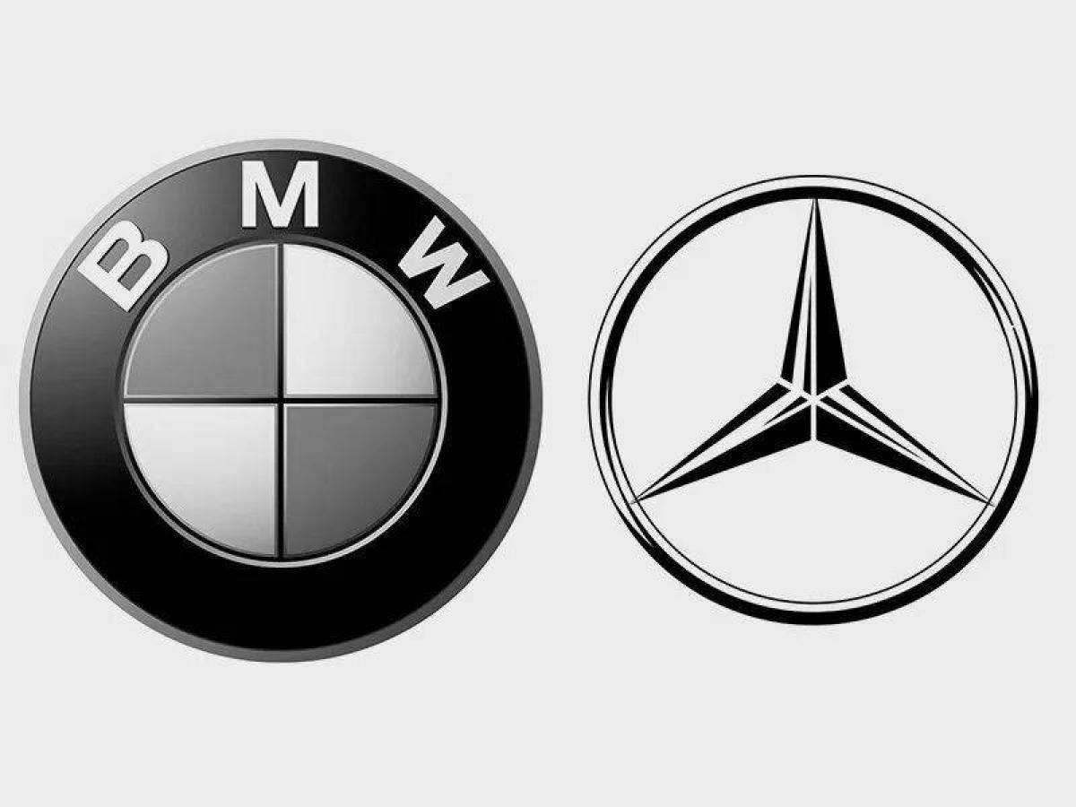 Bmw glowing icon coloring page