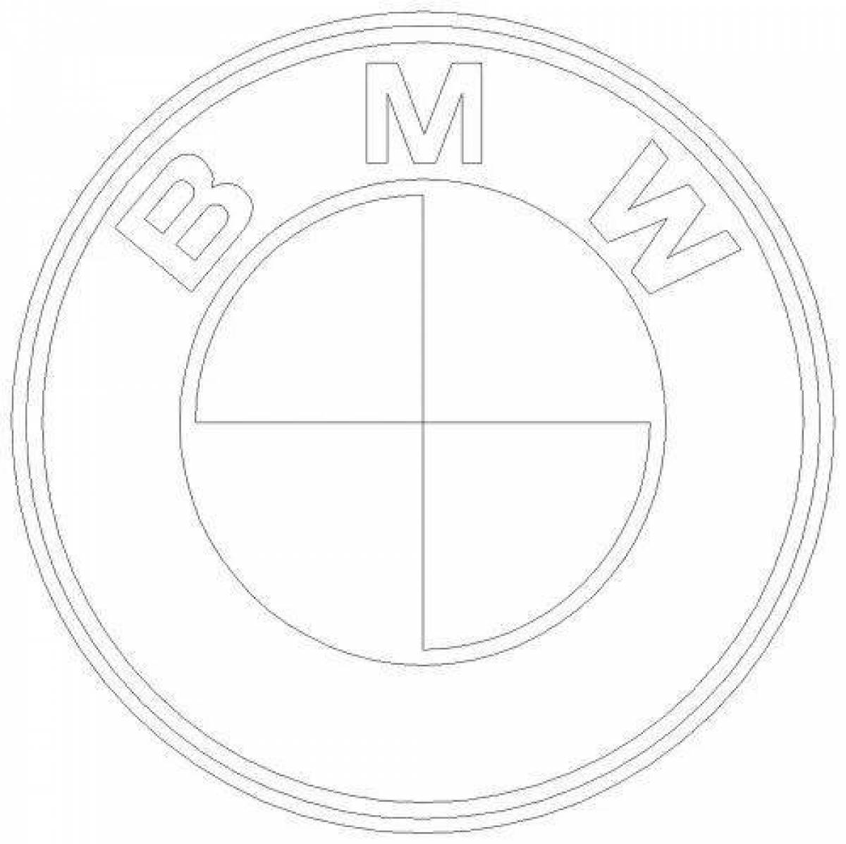 Bmw shiny icon coloring page