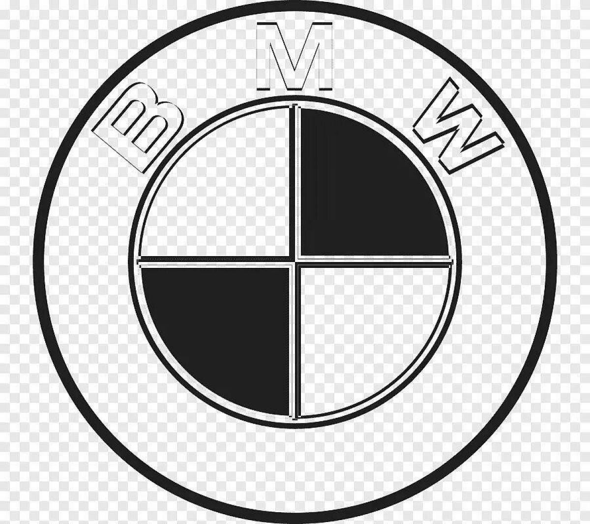 Fine bmw icon coloring page
