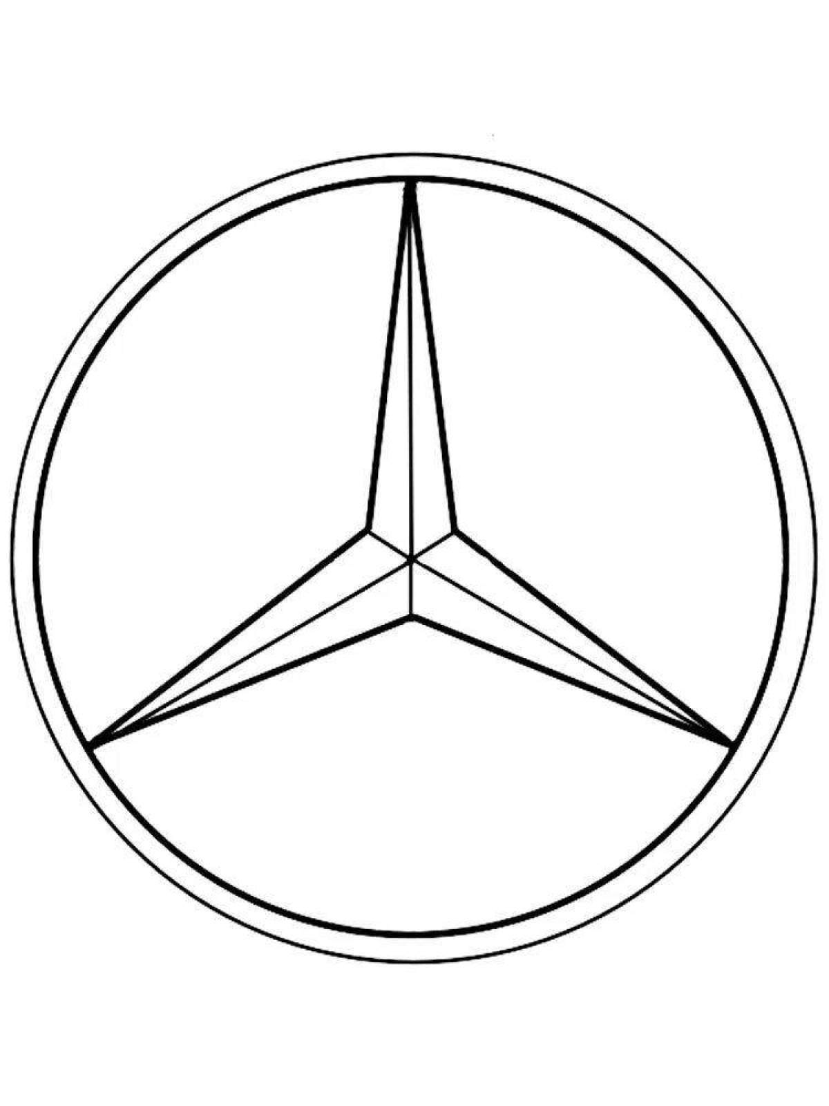 Sophisticated bmw icon coloring page
